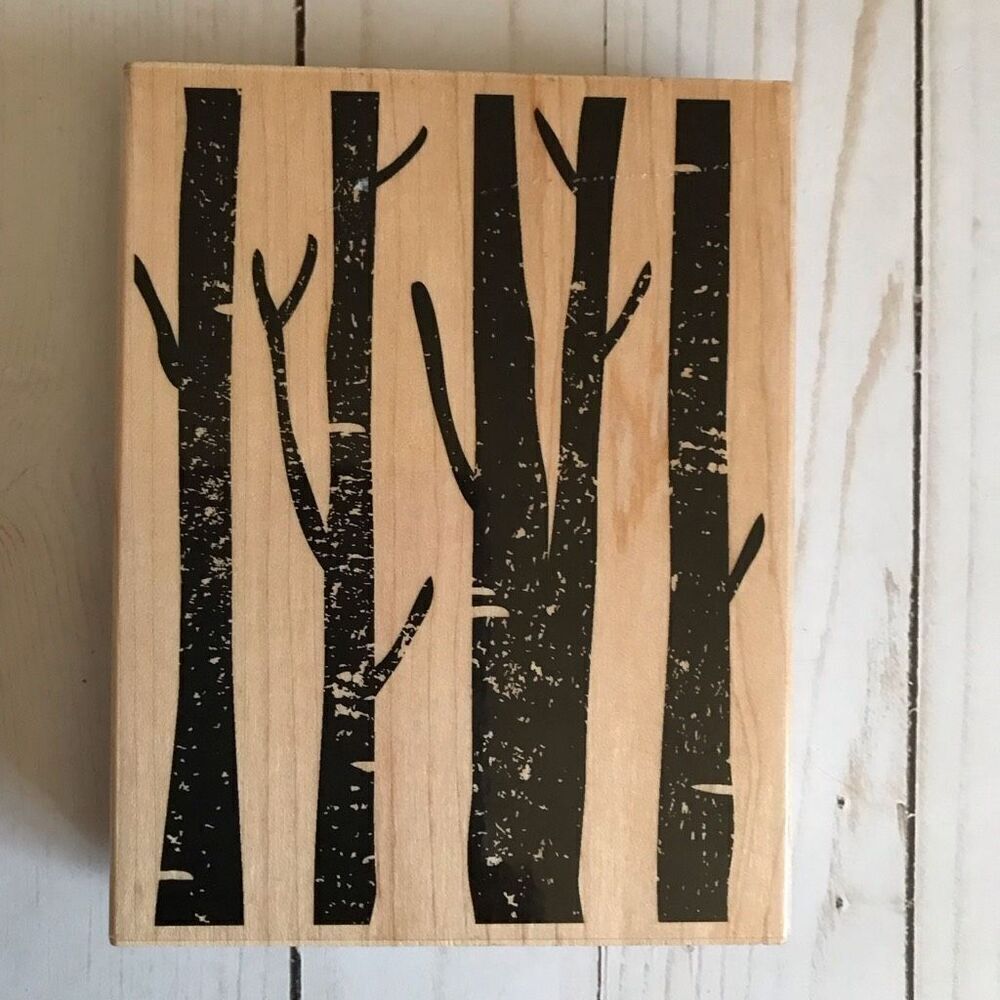 Hero arts wood mounted rubber stamps bare tree branches card New without tags